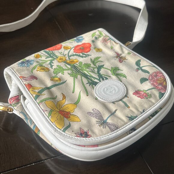 GUCCI Floral Interlocking GG Crossbody Bag - Picture 8 of 12